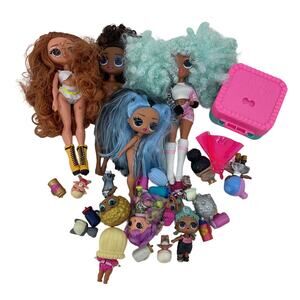 Mixed Loose LOT MGA LOL OMG Surprise! Fashion Play Dolls Big Lil Sistas Preowned